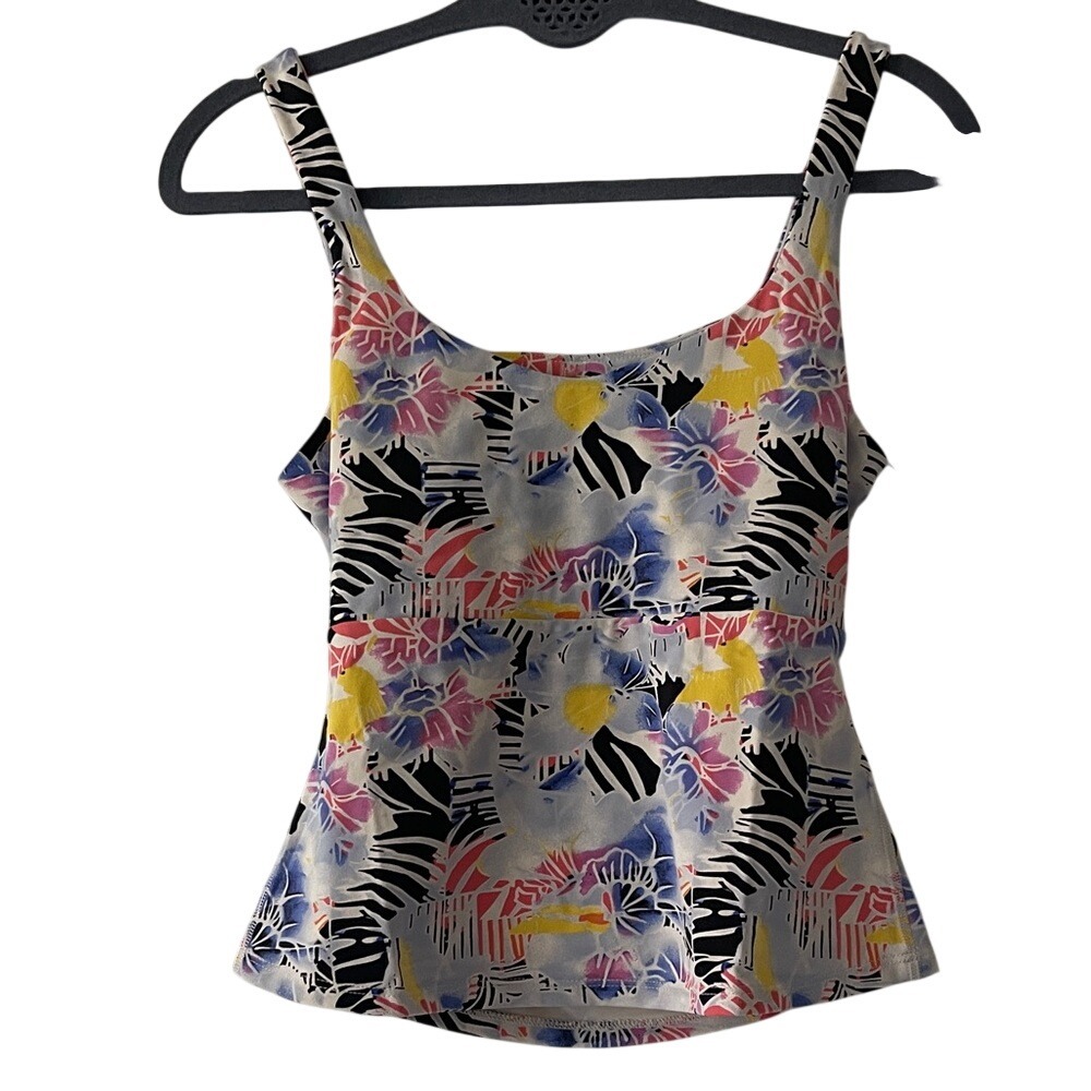 Free People FP Movement Mystic Floral Open Back Athletic Tank Top Medium